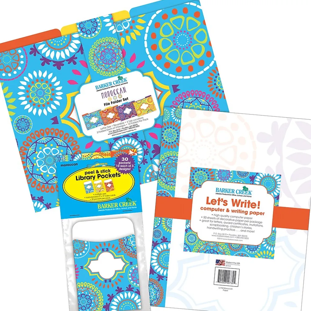 File Folders|Barker Creek Moroccan On-Trend Organizer Set, 92/Set (4095)