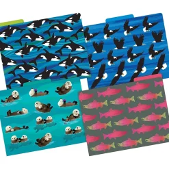 File Folders|Barker Creek Sea & Sky File Folder, 1/3-Cut Tab, Letter Size, Assorted, 24/Set (4404)