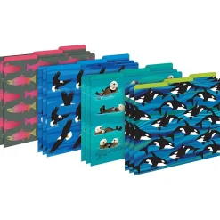 File Folders|Barker Creek Sea & Sky Otters File Folder, 1/3-Cut Tab, Letter Size, Assorted, 107/Set (146)
