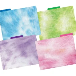 File Folders|Barker Creek Tie-Dye & Ombré File Folder, 1/3-Cut Tab, Letter Size, Assorted, 12/Pack (2014)