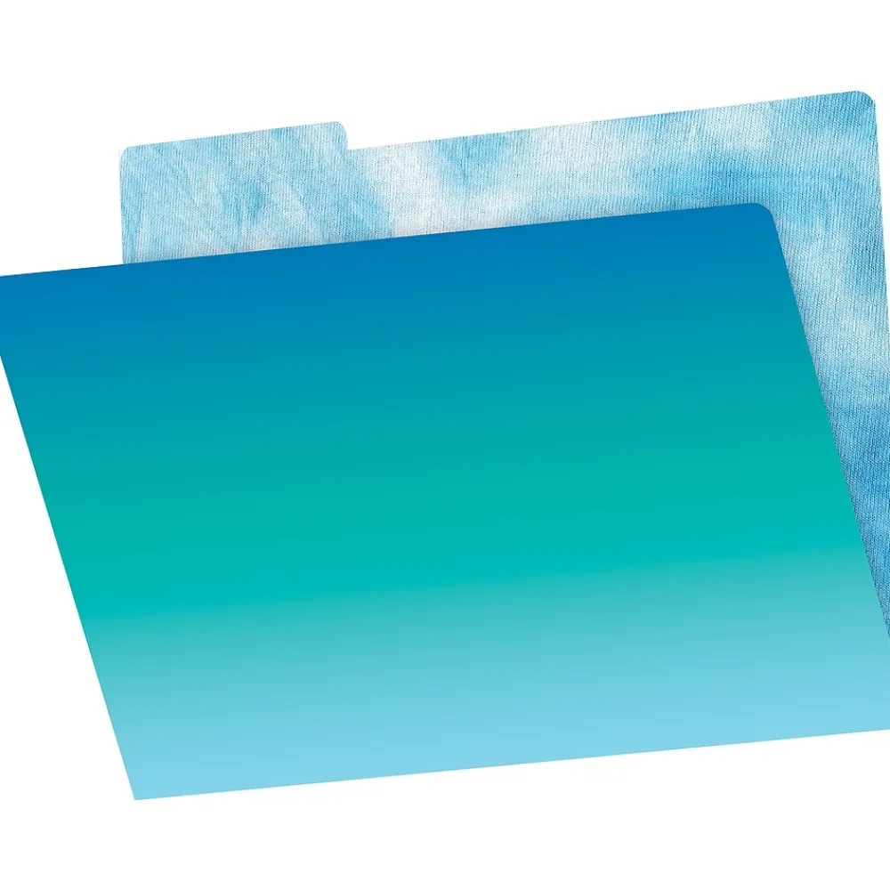 File Folders|Barker Creek Tie-Dye & Ombré File Folder, 1/3-Cut Tab, Letter Size, Assorted, 12/Pack (2014)