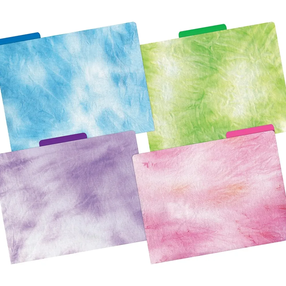 File Folders|Barker Creek Tie-Dye & Ombré File Folder, 1/3-Cut Tab, Letter Size, Assorted, 24/Set (4402)