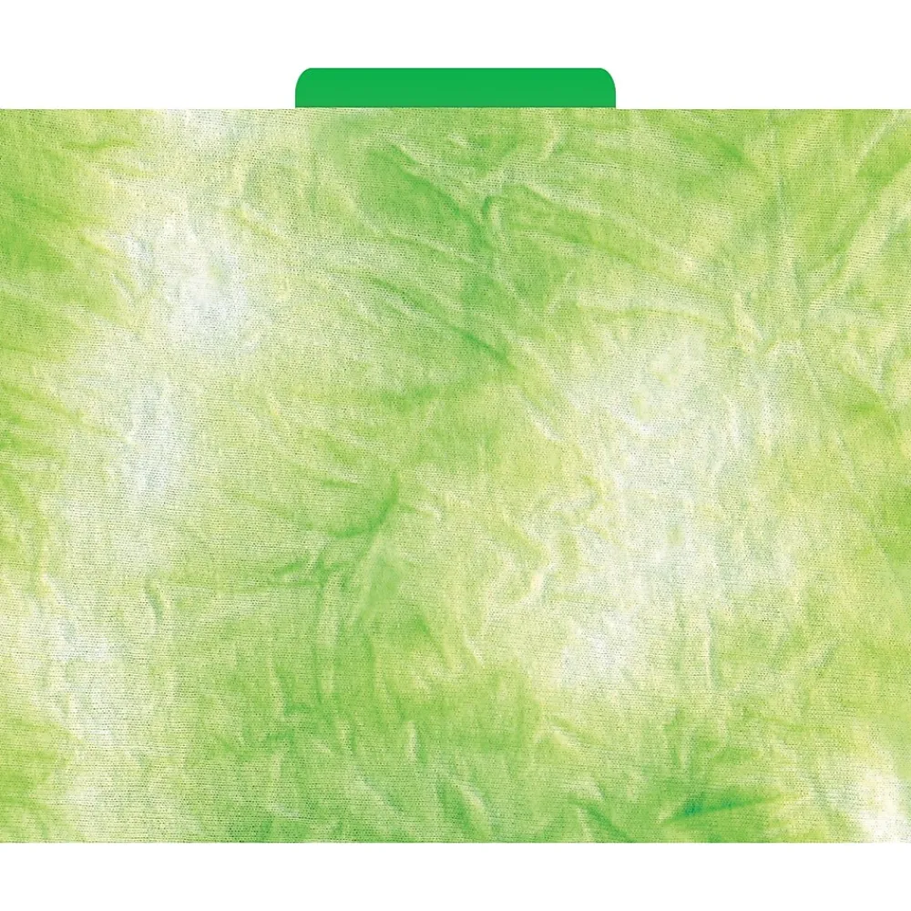 File Folders|Barker Creek Tie-Dye and Ombré File Folders, 3-Tab, Letter Size, Assorted, 12/Pack (1346)