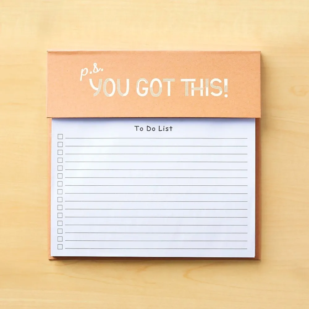 Notepads|Baudville You Got This Memo Pad, 8.75" x 6", Narrow Ruled, 100 Sheets/Pad, 2/Pack (1393298P231)