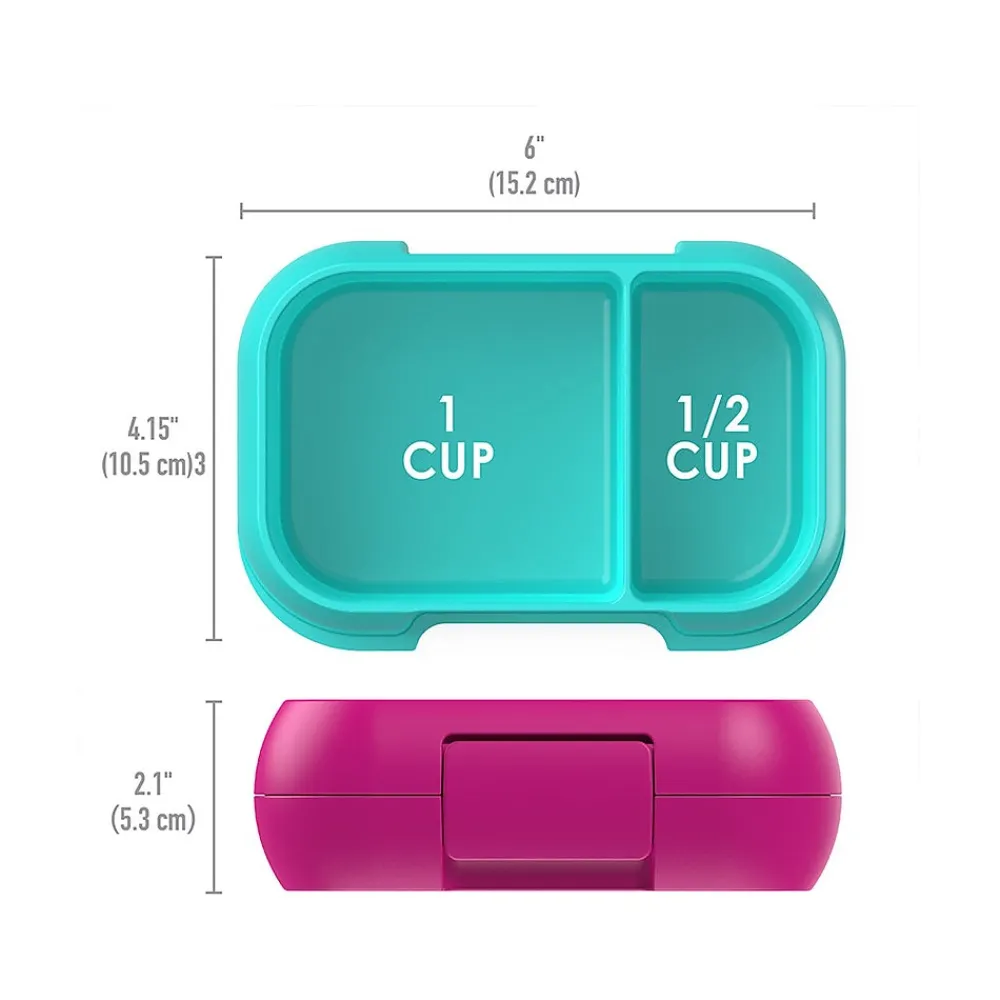 Lunch Totes & Water Bottles|bentgo Kids Snack Container, Fuchsia/Teal, 12 oz. (BGKDSNK-F)