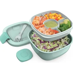 Lunch Totes & Water Bottles|bentgo Salad Container, Coastal Aqua, 54 oz. (BGOSAL-CA)