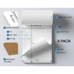 Notepads|Better Office Activity Log Notepad, 8.5
