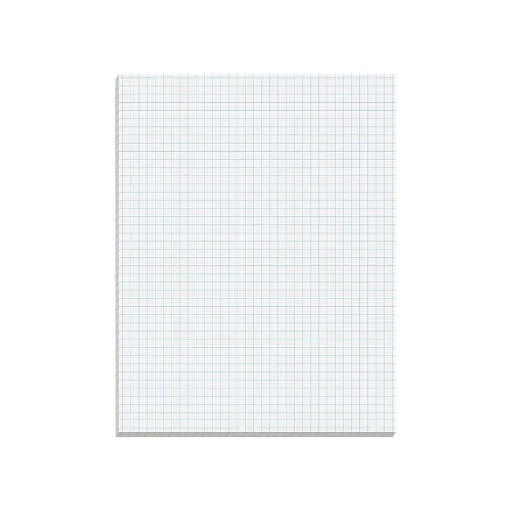 Notepads|Better Office Graph Pad, 8.5" x 11", Quad-Ruled, White, 50 Sheets/Pad (25602)