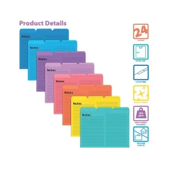 File Folders|Better Office Heavyweight File Folders, 1/3-Cut Tab, Letter Size, Assorted Colors, 24/Pack (89124-24PK)