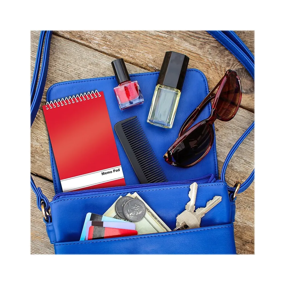 Notepads|Better Office Memo Pads, 3" x 5", College-Ruled, Assorted Colors, 60 Sheets/Pad, 24 Pads/Pack (25924-24PK)