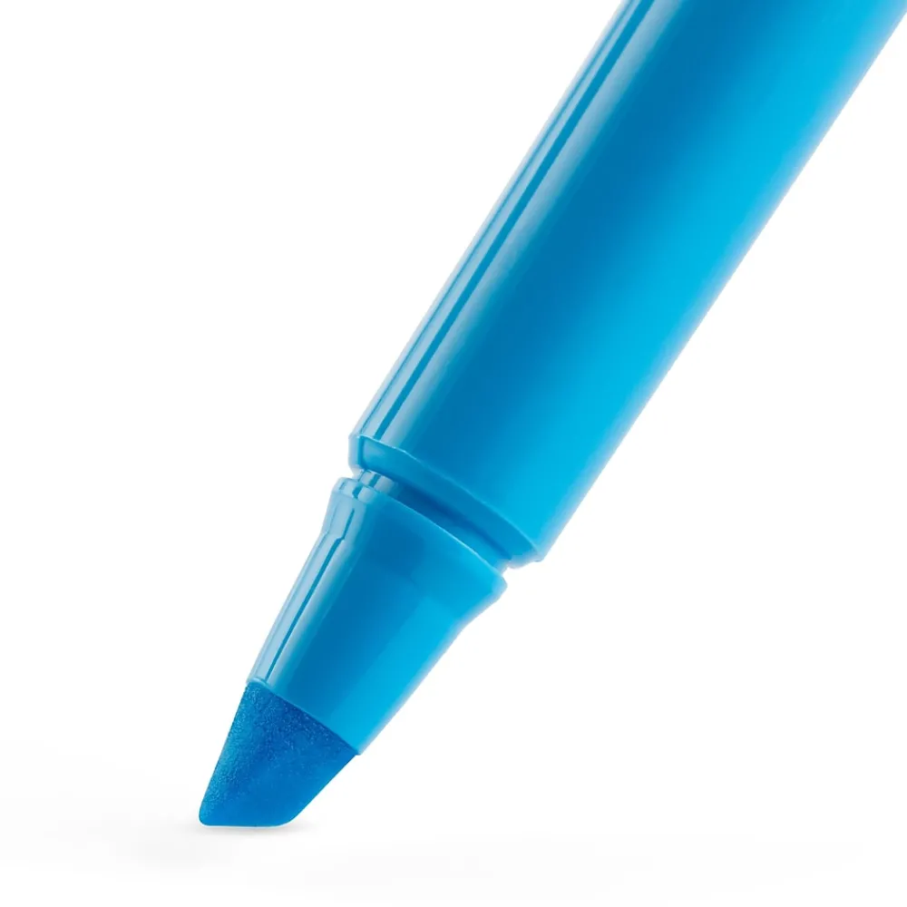 Highlighters|BIC Brite Liner Stick Highlighter, Chisel Tip, Blue, 12/Pack (65552/BL11BE)