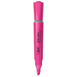 Highlighters|BIC Brite Liner Tank Highlighter, Chisel Tip, Assorted, 4/Pack (32318)