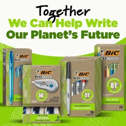Pencils|BIC Ecolutions Mechanical Pencils, 0.7mm, #2 Medium Lead, Dozen (MPE12-BLK)