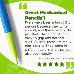 Pencils|BIC Ecolutions Mechanical Pencils, 0.7mm, #2 Medium Lead, 24/Pack (MPE24-BLK)