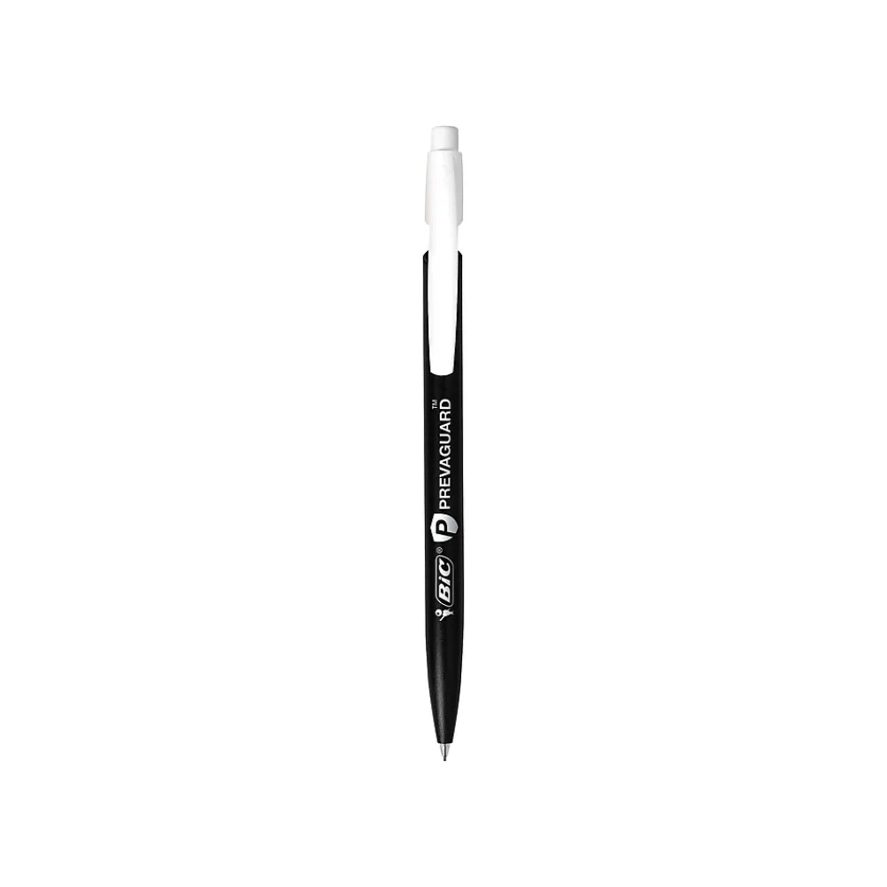 Pencils|BIC Prevaguard Media Clic Mechanical Pencil, 0.7mm, #2 Medium Lead, Dozen (MPCMA11-BLK)