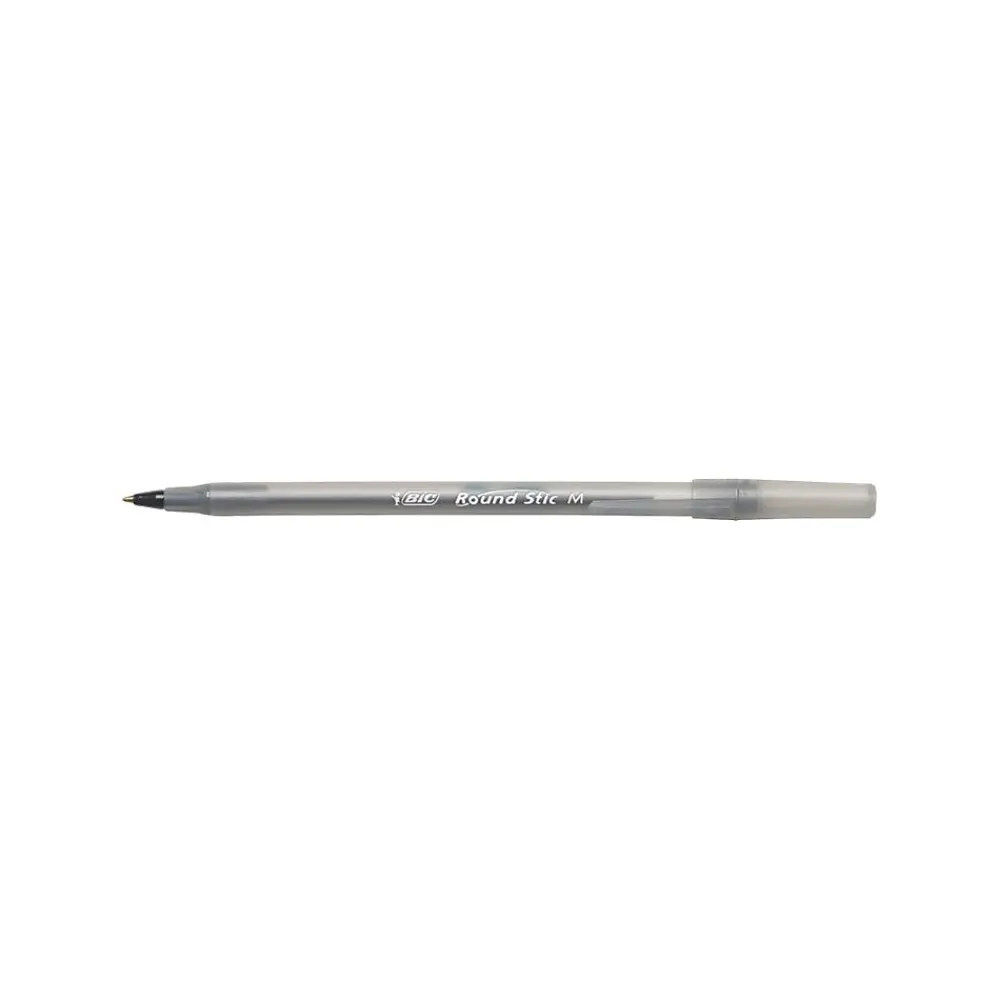 Pens|BIC Round Stic Xtra Life Ballpoint Pens, Medium Point, Black Ink, 432/Carton (GSM11BLKCT)