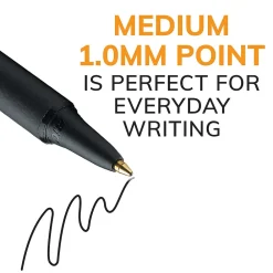 Pens|BIC Soft Feel Retractable Ballpoint Pens, Medium Point, Blue Ink, Dozen (SCSM11BLU)