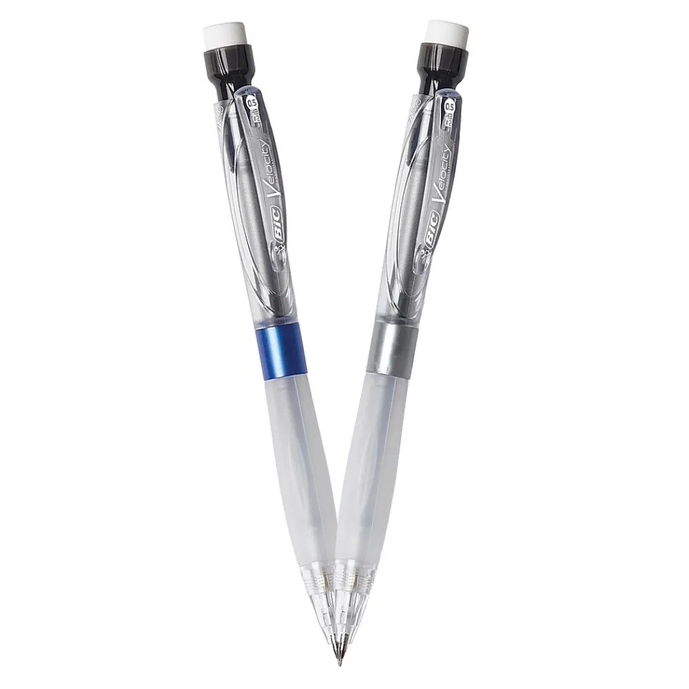 Pencils|BIC Velocity Max Mechanical Pencil, 0.5mm, #2 Hard Lead, 2/Pack (MPMX5P21BLK)