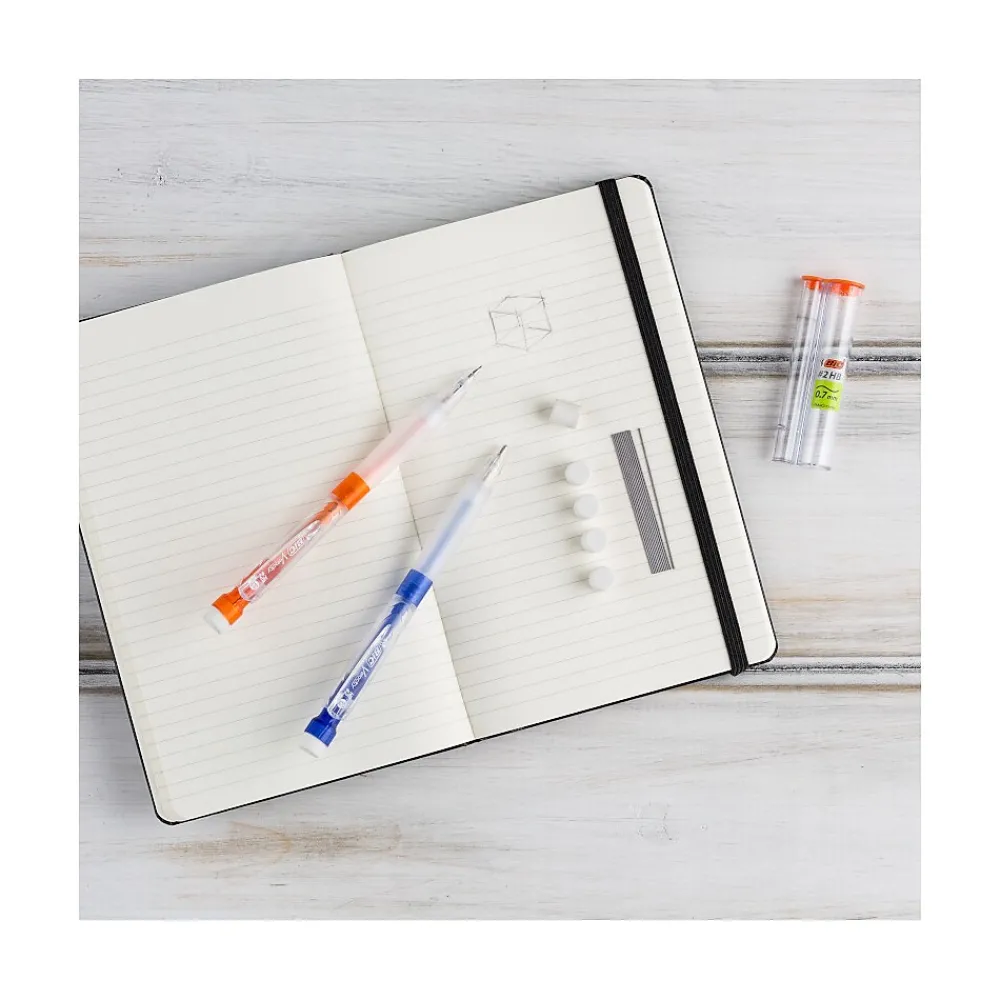 Pencils|BIC Velocity Max Mechanical Pencil, 0.9mm, #2 Hard Lead, 2/Pack (MPMX9P21BLK)