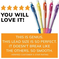 Pencils|BIC Velocity Mechanical Pencil, 0.7mm, #2 Hard Lead, 5/Pack (41192)