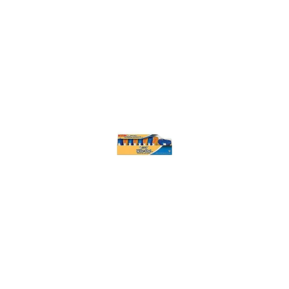 Correction & White-Out|BIC Wite-Out EZ Correct Correction Tape, White, 10/Pack (50790-CS)