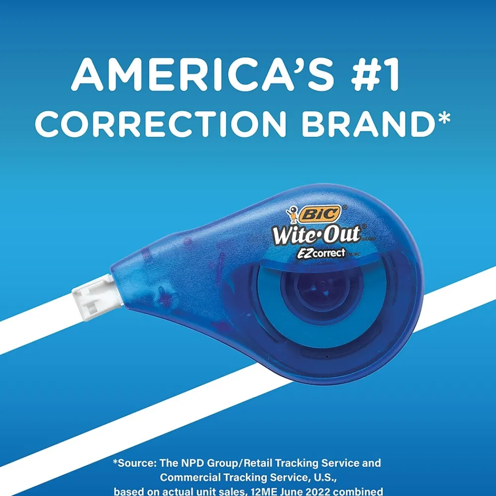 Correction & White-Out|BIC Wite-Out EZ Correct Correction Tape, White (50523/WOTAPP1)