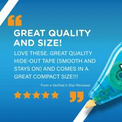 Correction & White-Out|BIC Wite-Out Mini Correction Tape, White, Dozen (WOTM11-WHI)