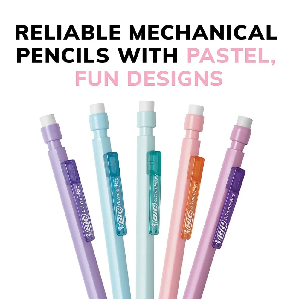 Pencils|BIC Xtra Smooth Mechanical Pencils, 0.7mm, #2 Medium Lead, 40/Pack (MP40TX-BLK)