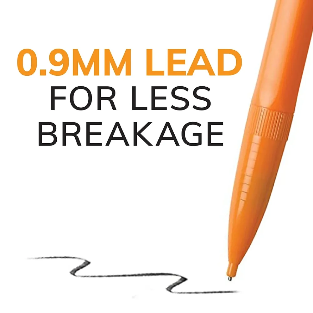 Pencils|BIC Xtra Strong Mechanical Pencils, 0.9mm, #2 Hard Lead, 24/Pack (MPLWP241-BLK)