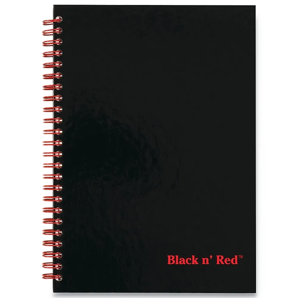 Subject Notebooks|Black N' Red 1-Subject Notebooks, 7" x 9.88", Law, 70 Sheets, Black (JDK400110532)