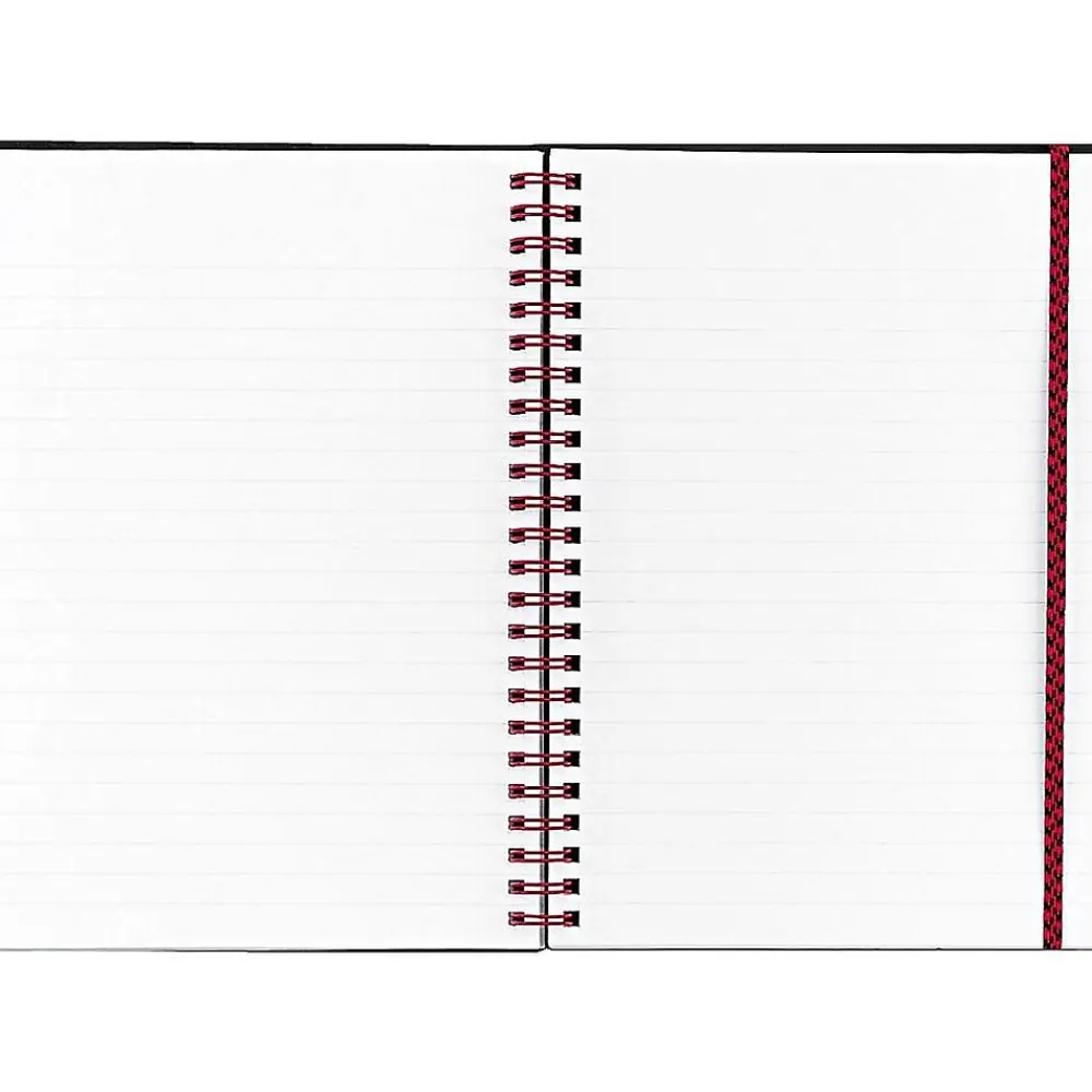 Notebooks|Black N' Red 1-Subject Professional Notebooks, 5.875" x 8.25", Wide Ruled, 70 Sheets, Black (JDK-C67009)