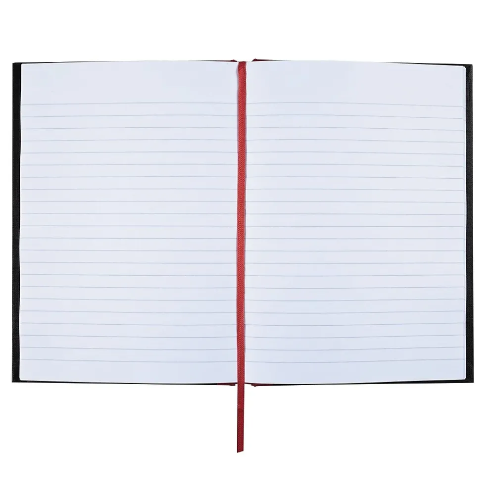 Subject Notebooks|Black N' Red 1-Subject Professional Notebooks, 5.8" x 8.3", Wide Ruled, 96 Sheets, Black (JDK-E66857)
