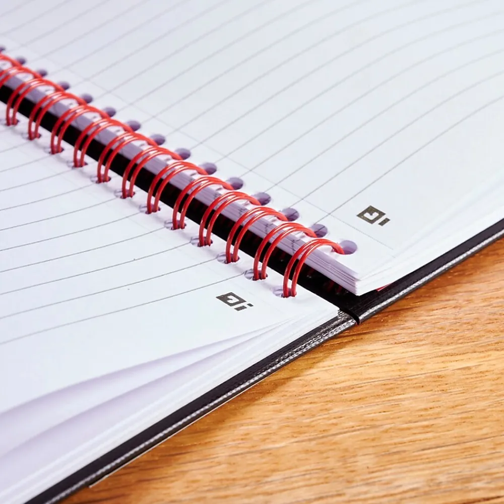 Subject Notebooks|Black N' Red 1-Subject Professional Notebooks, 5.88" x 8.25", Wide Ruled, 70 Sheets, Black (L67000)