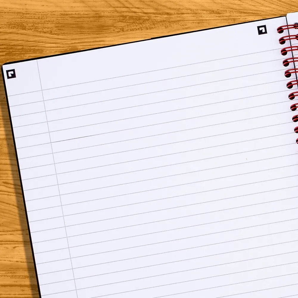 Subject Notebooks|Black N' Red 1-Subject Professional Notebooks, 5.88" x 8.25", Wide Ruled, 70 Sheets, Black (L67000)