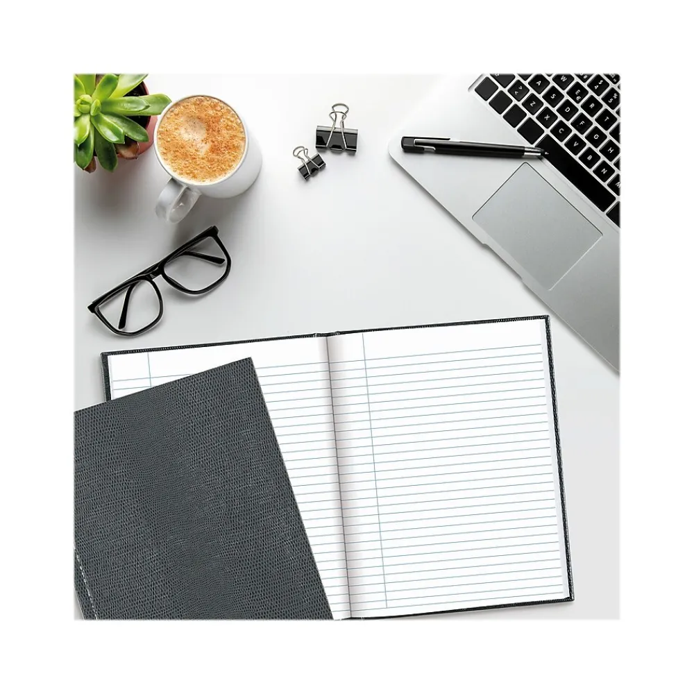 Journals|Blueline Hardcover Executive Journal, 7.25" x 9.25", Wide-Ruled, Cool Gray, 144 Pages (A7.GRY)
