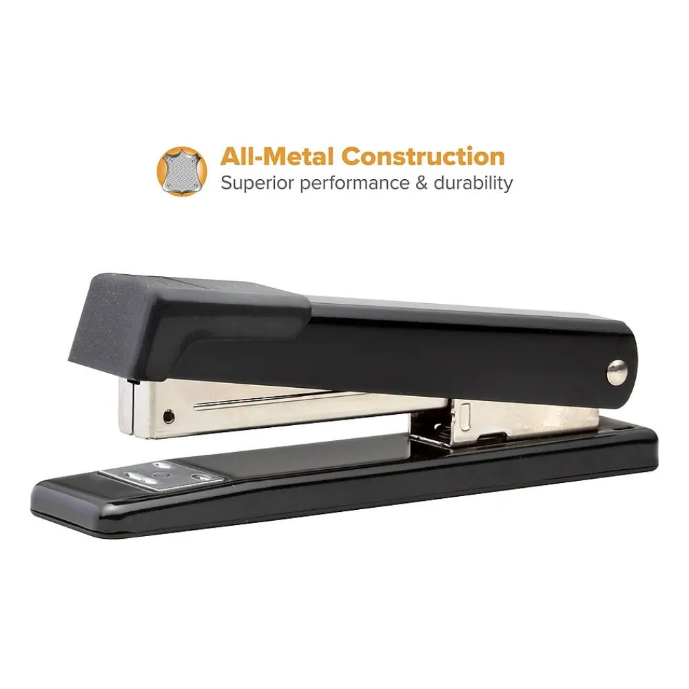 Staplers|Bostitch Classic Metal Desktop Stapler, 20 Sheet Capacity, Black (B515BK)