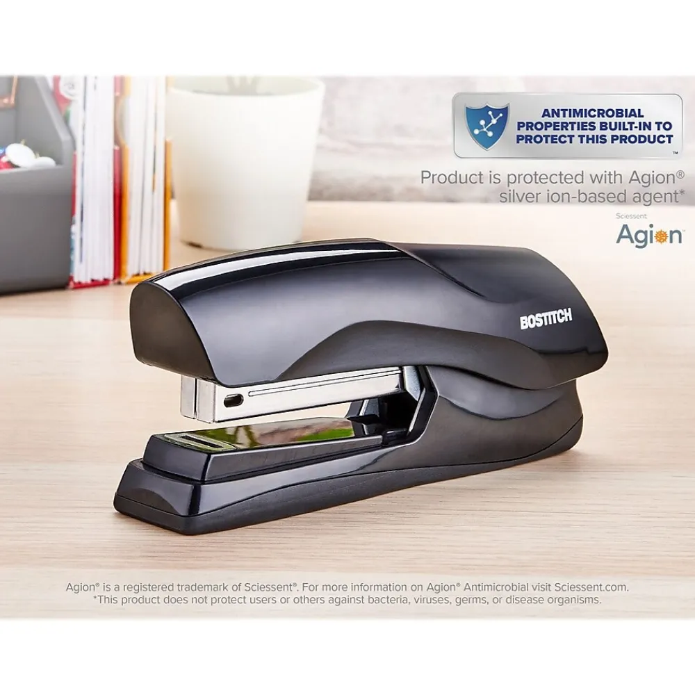 Staplers|Bostitch Handheld Stapler, 40-Sheet Capacity, Staples Included, Gloss Black (B275R-BLK)