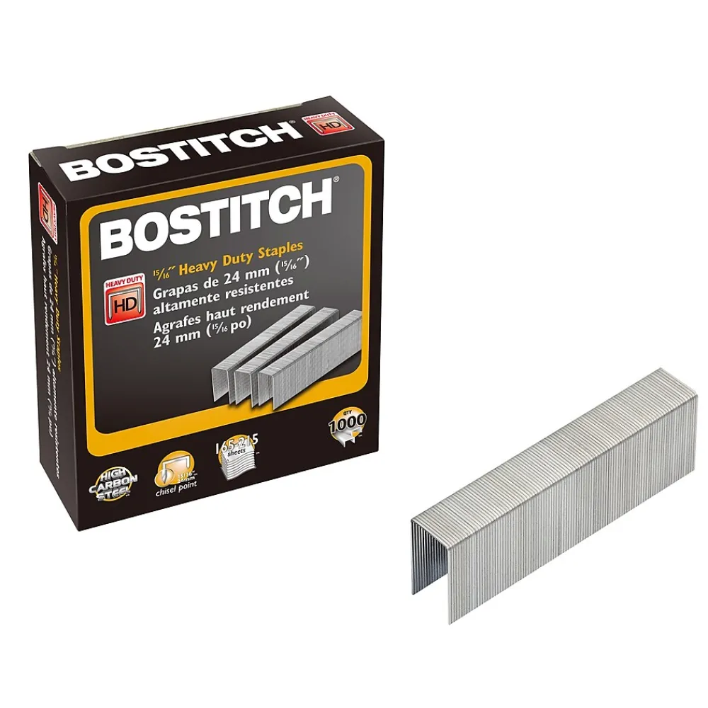 Staples|Bostitch Heavy Duty Staples, 0.94" Leg Length, 1000 Staples/Box (SB351516HC1M)