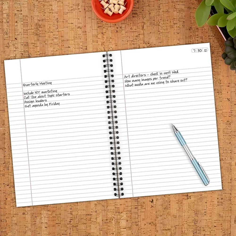 Notebooks|Cambridge Legal 1-Subject Professional Notebooks, 6.5" x 9.5", Legal Ruled, 80 Sheets, Gray (06672)