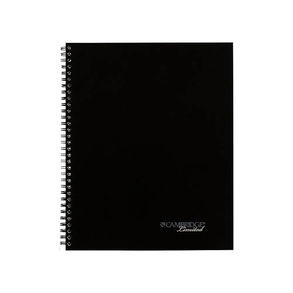 Notebooks|Cambridge 1-Subject Professional Notebooks, 8.5" x 11", Wide Ruled, 80 Sheets, Black (06066)
