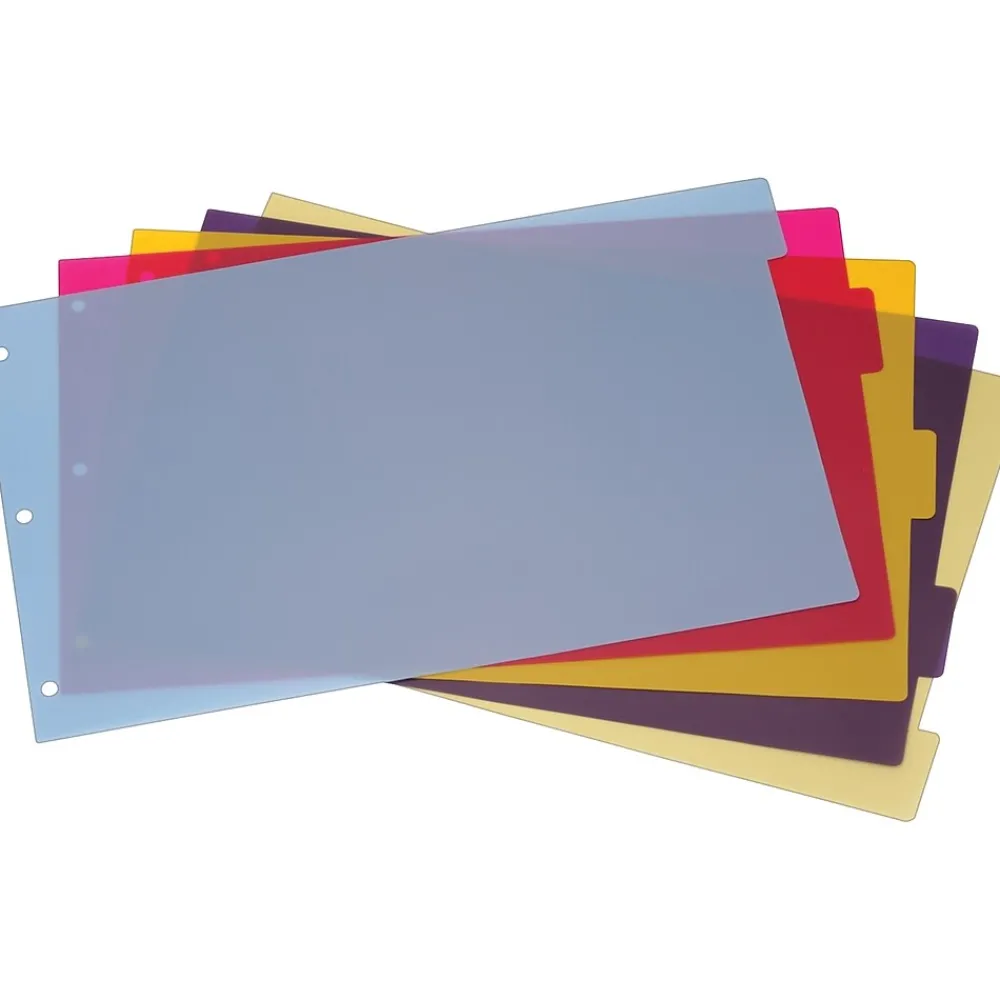 Dividers|Cardinal Blank Dividers, 5-Tab, Assorted Colors, Set (CRD 84250)