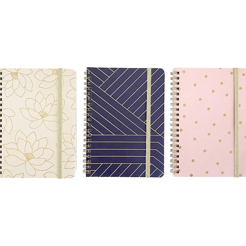 Subject Notebooks|Carolina Pad Keep it in Line Professional Notebook, 5" x 7", College-Ruled, 80 Sheets, Assorted Colors (35087)