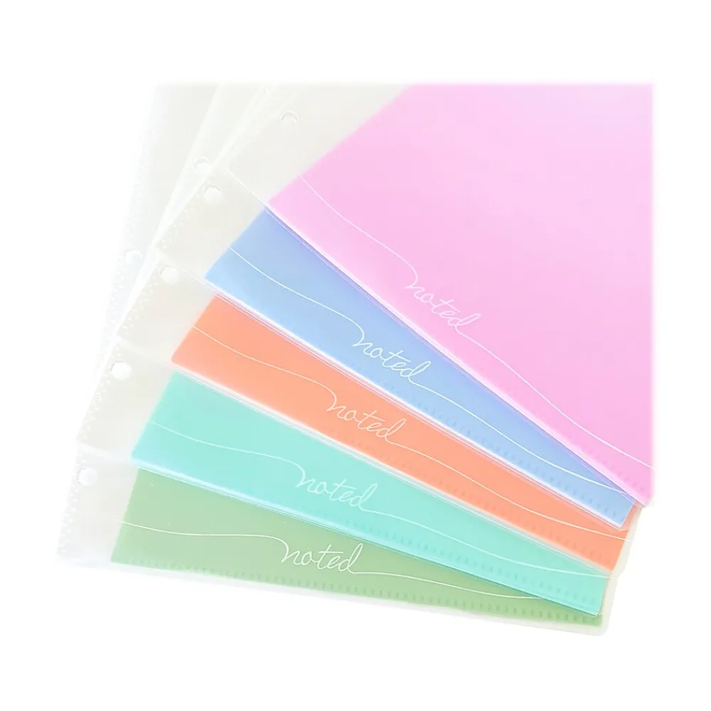 Pocket Folders|Carolina Pad Noted Matte 3-Hole Punched 6-Pocket Portfolio Folder, Each (93033)