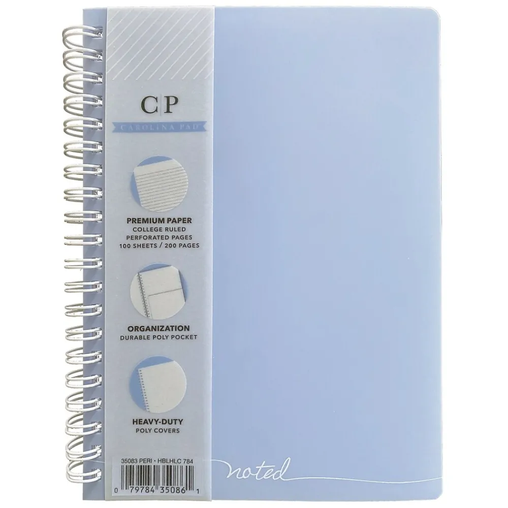 Subject Notebooks|Carolina Pad Noted Premium 1-Subject Professional Notebooks, 7.38" x 9.5", College Ruled, 100 Sheets (13008)