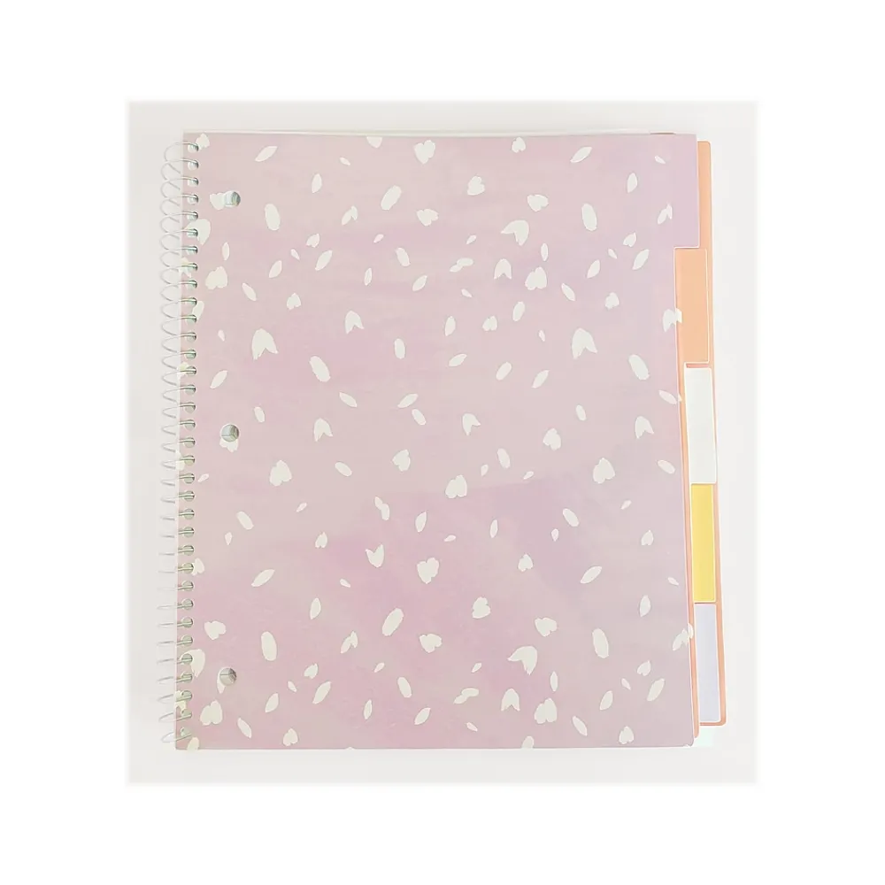 Subject Notebooks|Carolina Pad Silver Lining 5-Subject Notebook, 9.75" x 11", College-Ruled, 150 Sheets, Assorted Colors (17504)