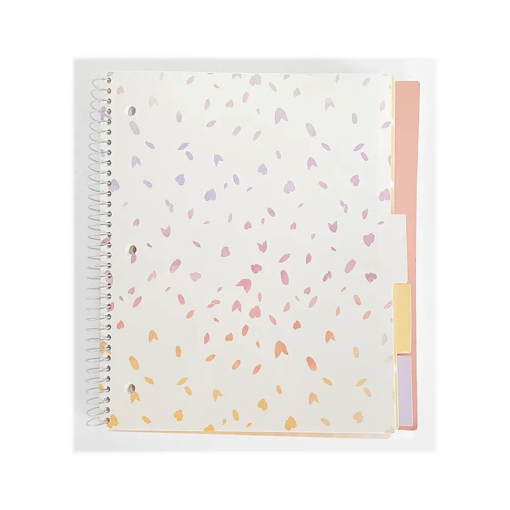 Subject Notebooks|Carolina Pad Silver Lining 5-Subject Notebook, 9.75" x 11", College-Ruled, 150 Sheets, Assorted Colors (17504)