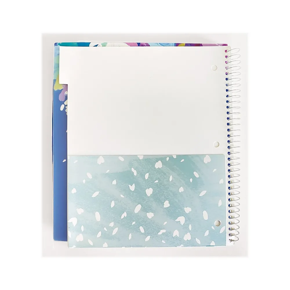 Subject Notebooks|Carolina Pad Silver Lining 5-Subject Notebook, 9.75" x 11", College-Ruled, 150 Sheets, Assorted Colors (17504)