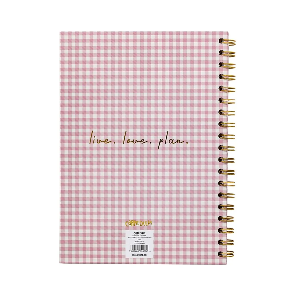 Subject Notebooks|Carpe Diem Ballerina Pink Check 1-Subject Notebook, 7.5" x 9.75", Wide-Ruled, 80 Sheets, Pink/White (9377-CD)