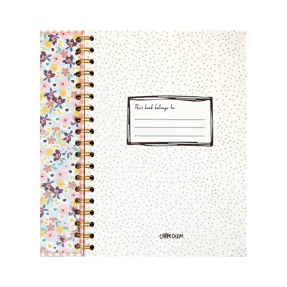 Subject Notebooks|Carpe Diem Ballerina Pink Check 1-Subject Notebook, 7.5" x 9.75", Wide-Ruled, 80 Sheets, Pink/White (9377-CD)