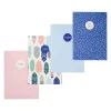 Subject Notebooks|Carpe Diem Feathers 1-Subject Notebooks, 4.1" x 5.8", 16 Sheets, Ruled, Assorted Colors, 4/Pack (9368-CD)